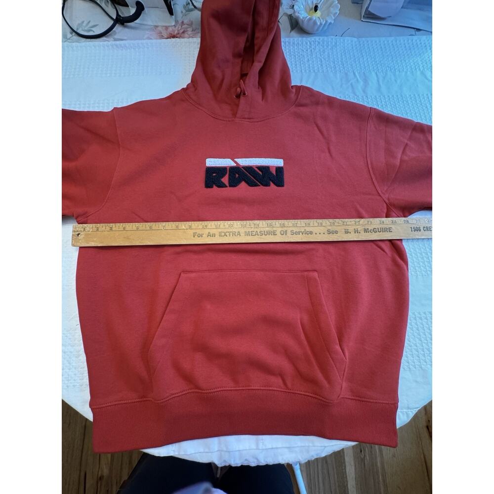 Rawgear Hoodie Men's Sz L Red Oversized Logo Heavyweight NWT Workout - Picture 2 of 14